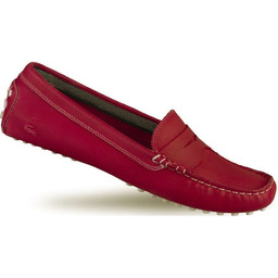 Buty Mokasyny Damskie Lacoste Czerwone Skórzane Oryginalne Ze