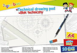 Blok techniczny A3/150g biały 10 kartek GIMBOO /7540BTS15-99/