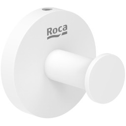 Roca Hotels haczyk pojedynczy ścienny Biały Mat Everlux-PVD