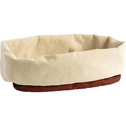 Pebbly NBA180 Kosz na chleb, bawełna organiczna, czekoladowa/śmietana,