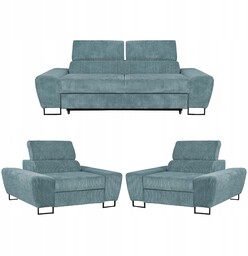 Zestaw mebli wypoczynkowych Savio Sofa 2os fotele j.