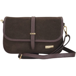 Zamszowa torebka damska Barberinis - Brązowa ciemna