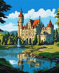 IDEYKA Magiczny zamek  malowanie według liczb