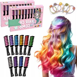 Zestaw KREDA 10 Kolorów KREDA DO FARBOWANIA WŁOSÓW