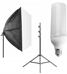 Zestaw fotograficzny Softbox 40x40cm 85W wywiady
