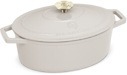 Garnek żeliwny owalny 4,65l z pokrywką 30cm BerlingerHaus