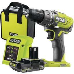 Wiertarko-wkrętarka 18V, aku 2,0 Ah, Ryobi Ryobi R18DD3-120S