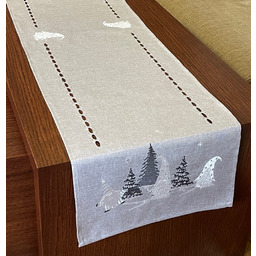 Bieżnik świąteczny prostokątny z błyszczącą nitką OS-261-A