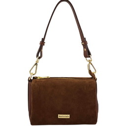 Zamszowa listonoszka damska Barberinis - Brązowa