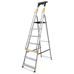Drabina aluminiowa domowa z poręczami 7 stopniowa 150