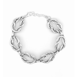 Srebrna bransoletka szeroka gładka z pięknym wzorem pr925