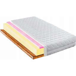 Materac 130x200 dwustronny pianka Hr kokosem 25cm