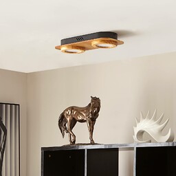 Spot LED Lindby Joren, drewno, 38 x 16