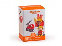 Marioinex, klocki konstrukcyjne Mini Waffle Strażak, zestaw średni