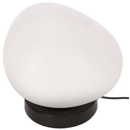 Lampa stołowa STONES minimalistyczna - biały akrylowy klosz