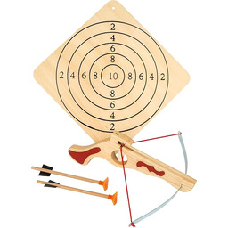 small foot Kusza sportowa z drewna, z tarczą