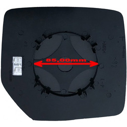 Szkło lusterka lewe PODGRZEWANE WYPUKŁE SFERYCZNE + MOCOWANIE