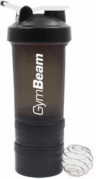 GymBeam Wielopoziomowy Szejker Multi-Storage Blend Bottle Black White