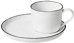 Broste Copenhagen - Filiżanka porcelanowa ze spodkiem
