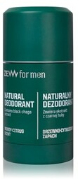 ZEW for Men Natural Deodorant with black chaga