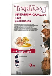 Tropidog Premium Adult Small Turkey&Rice 8 kg 57047
