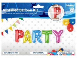 Napis "Party" z kolorowych balonów foliowych - 1