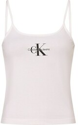 Calvin Klein Jeans Top damski Kobiety Bawełna biały