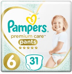 Pampers Premium Care Pieluchomajtki, rozmiar 6, 31 pieluszek,