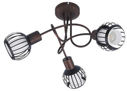 Lindby - Solm 3 Lampa Sufitowa Rdzawy