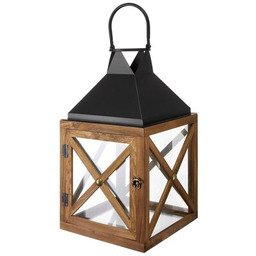 MY HOME Lampion Dark Wood 66557 Czarno-brązowy Zyskaj