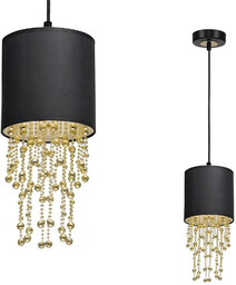 Nowoczesna lampa wisząca ALMERIA BLACK/GOLD 1xE27 MLP6439