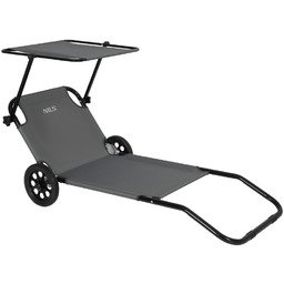NILS CAMP NC3307 komfortowy leżak turystyczny z daszkiem