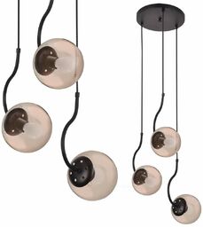 LAMPA wisząca HOOK LP-125/3P BK Light Prestige szklana