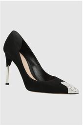 ALEXANDER MCQUEEN Czarne damskie szpilki zamszowe, Rozmiar 37