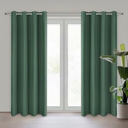 Eurofirany Zasłona 140x250 Adari zielona ciemna matowa gotowa