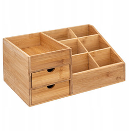 Organizer Bambusowy Na Kosmetyki Z 3 Szufladkami 33X20,5X15,6