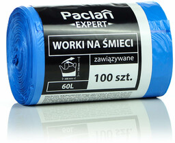 Paclan Expert worki na śmieci niebieskie zawiązywane 60l,