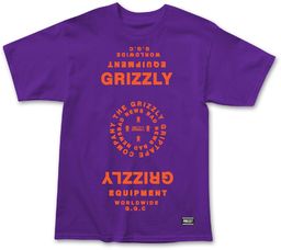 t-shirt męski GRIZZLY MIRRORED TEE Purple