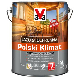 Lazura ochronna Polski Klimat impregnująco-dekoracyjna 5 l tek