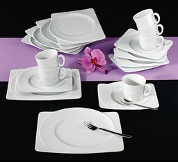 Seltmann Serwis do kawy, porcelana, biała