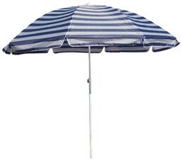 Happy Green Parasol plażowy niebieskie paski, 230 cm