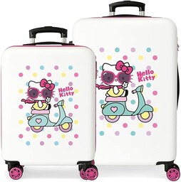 Hello Kitty, biała, 55/68 cm, Zestaw walizek