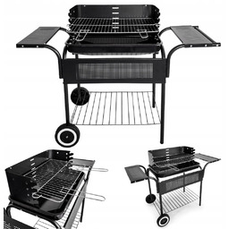 Grill ogrodowy metalowe półki regulacja rusztu koła MultiGarden