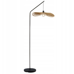 Lampa Podłogowa Stojąca Boho Loft Pleciona Naturalna