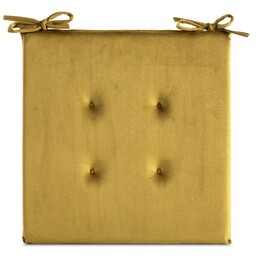 Eurofirany Poduszka siedzisko 40x40x3 Gaja na krzesło musztardowa