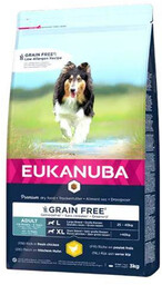 EUKANUBA GRAIN FREE ADULT, L/XL kurczak, 3kg -
