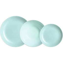 Luminarc Pampille Turkusowy Zastawa stołowa Opal 18 sztuk