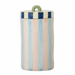 Bloomingville PHOENIX Ceramiczny Pojemnik Kuchenny w Kolorowe Paski