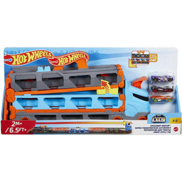 Mattel Hot Wheels City Wyścigowy Transporter 2w1 GVG37