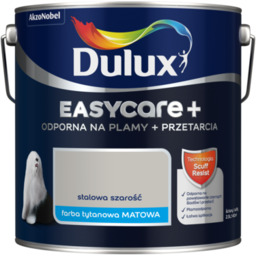 Farba tytanowa Dulux EasyCare+ Plamy+Przetarcia Stalowa Szarość 2,5